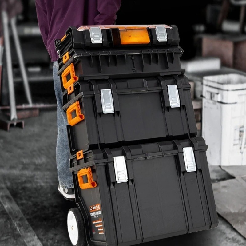 Workshop Garage Tools Manufacturer - Cassetta Portautensili Impilabile, Robusta, Portatile, con
