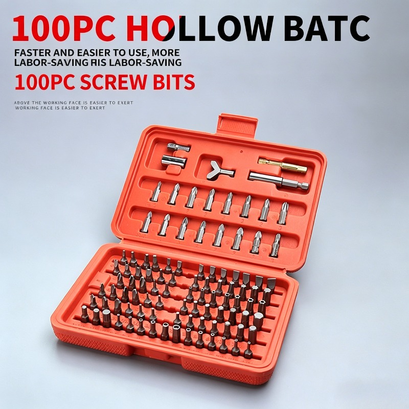 Workshop Use Tools - Set di 100 Punte per Cacciavite,