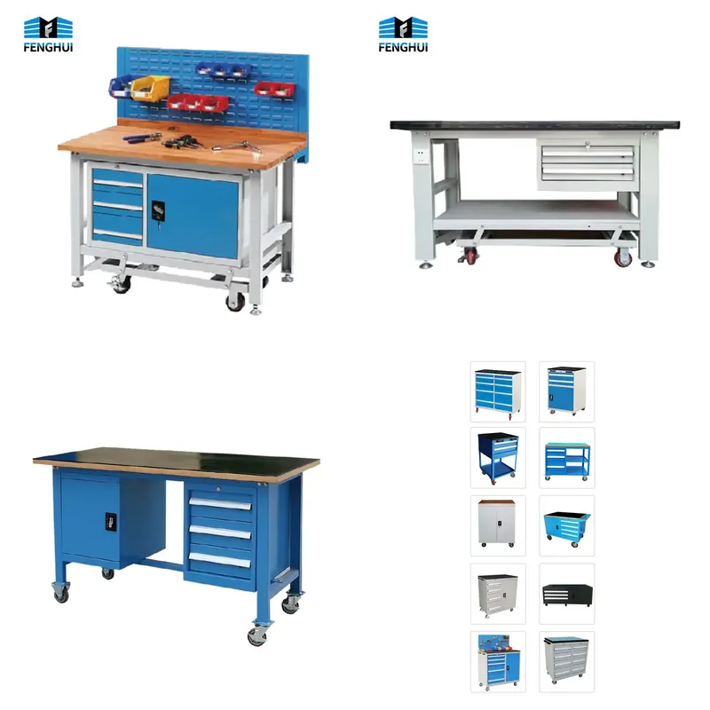 Workshop Tools Wholesale - Carrello Portautensili in Acciaio Pesante Combinato